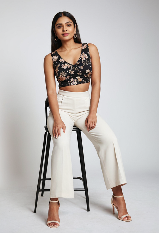 High-Waist Off-White Trousers for Women – Chic & Comfortable